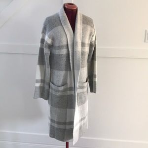 CYRUS long checkered sweater coat cardigan oversized Small